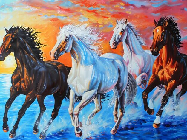 7 horse painting